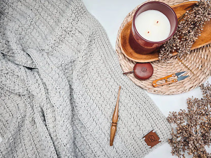 PDF Crochet Pattern + Video – Cozy Braided Wheat Stitch Blanket | 16 Sizes | Beginner-Friendly